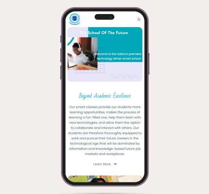 Elearning Website iphone 14 mockup