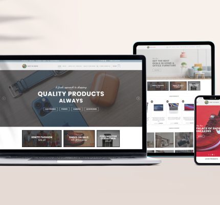 Ecommerce website all devices mockup