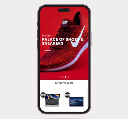 Ecommerce shop iphone 14 mockup