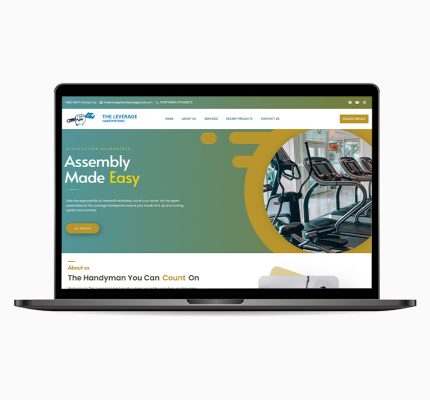 handyman website macbook pro mockup